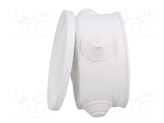 ELEKTRO-PLAST NASIELSK Caja de conexiones blanca con diafragmas de membranas ELEKTRO-PLAST NASIELSK Caja de conexiones blanca con diafragmas de membranas