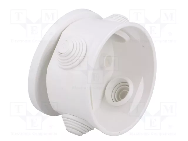 ELEKTRO-PLAST NASIELSK Caja de conexiones blanca con diafragmas de membranas ELEKTRO-PLAST NASIELSK Caja de conexiones blanca con diafragmas de membranas