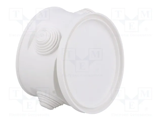 ELEKTRO-PLAST NASIELSK Caja de conexiones blanca con diafragmas de membranas ELEKTRO-PLAST NASIELSK Caja de conexiones blanca con diafragmas de membranas