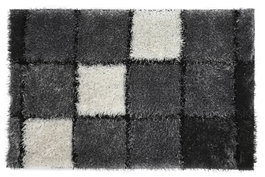 DKD Home Decor Alfombra Moderno Gris Blanco 90 x 2 x 60 cm (2 Unidades) Poliéster