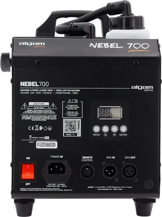 Algamlight Nebel 700 DE7000W Máquina de Humo Denso 700W 70m²