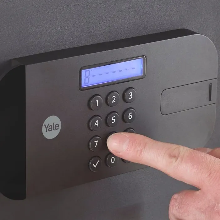 Yale YSEB/250/EB1 Caja fuerte de seguridad con cerradura electrónica y huella dactilar H.25 x W.35 x D.30 cm Yale YSEB/250/EB1 Caja fuerte de seguridad con cerradura electrónica y huella dactilar H.25 x W.35 x D.30 cm