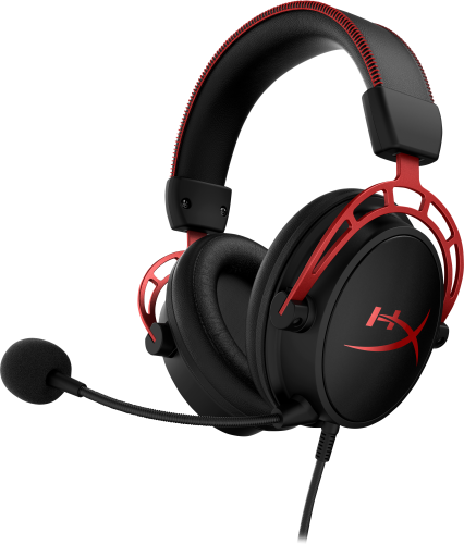 HyperX 4P5L1AM Auriculares Gaming con Micrófono, Rojo