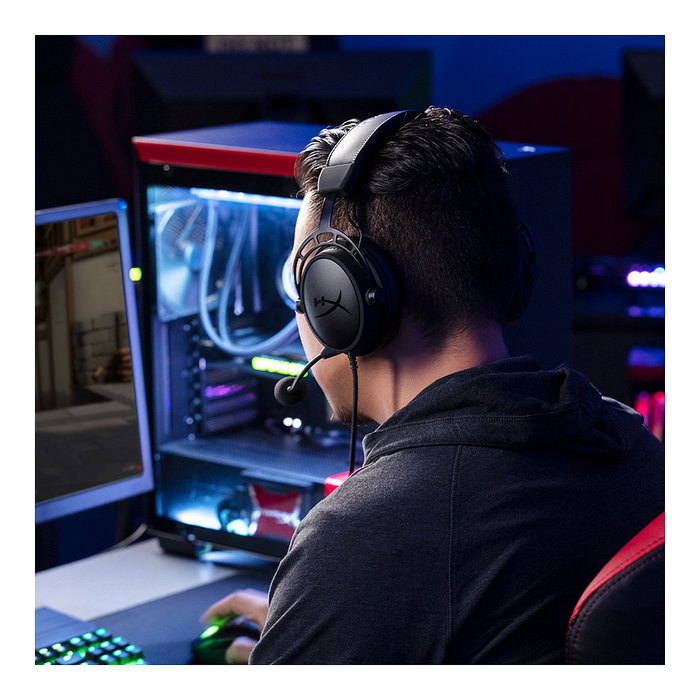 HyperX Cloud Alpha Auriculares Gaming Alámbricos Circumaurales, Negro y Rojo