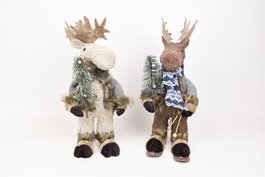DKD Home Decor Figura Natural Porexpán RENO Surtido de 2
