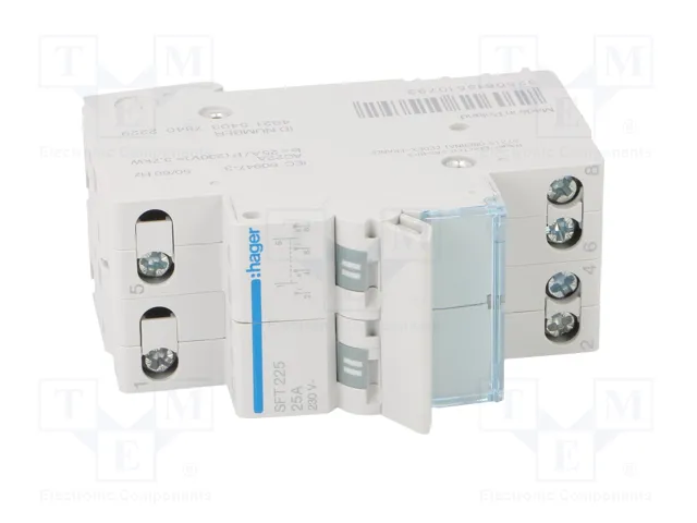 HAGER Interruptor de grúa 2 polos 230VAC 25A gris