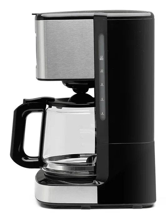 Orbegozo CG 6015 Cafetera de Goteo Programable con Reloj Digital, 15 Tazas (1.5L), Panel Táctil LED, Filtro Permanente, Negro y Acero Inoxidable