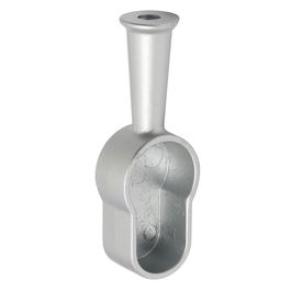 HERRAJES ALK Soporte Tubo Lateral Oval/Red R9006 M6 Para Tubo Ovalado 30-15 O Tubo Redondo Ø20