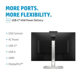 HP E27m G4 QHD USB-C Conferencing Monitor Black