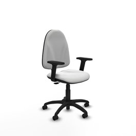 PIQUERAS Y CRESPO Silla de oficina Algarra Blanca con Brazos 2D