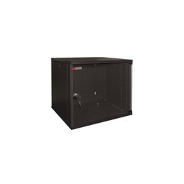 WP WPN-RWA-09606-B Bastidor de Pared Rack 9U 19" con Puerta de Cristal, Bloqueo y Certificación IP20, Negro