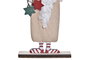 DKD Home Decor Figura Navidad Tradicional Papa Noel Natural Rojo Blanco MDF Poliester 4 x 25 x 9.5 cm (12 Unidades)