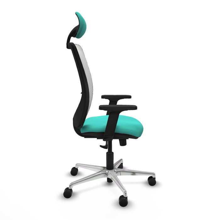 PIQUERAS Y CRESPO Silla de oficina Zulema con mecanismo Sincro, Turquesa y Blanco PIQUERAS Y CRESPO Silla de oficina Zulema con mecanismo Sincro, Turquesa y Blanco