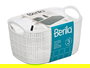 Berilo Set 3 Piezas para Baño Blanco (PP y Poliéster) - Incluye Alfombrilla, Cesta 23.7x16x14 cm y Dispensador - Color Blanco (Set de 12)