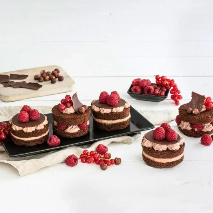 Zenker Bandeja para hornear mini pasteles y espátula para glaseado Negro metalizado ZEN1703290480540