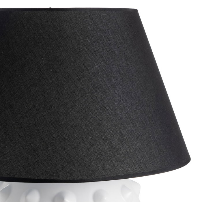 Lámpara Mesa Blanco-Negro Cerámica 50 X 50 X 73 cm