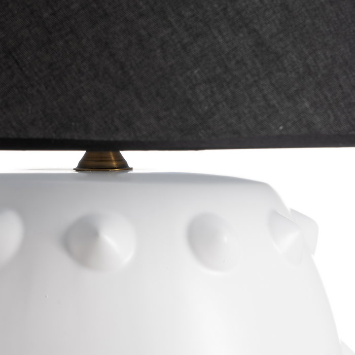 Lámpara Mesa Blanco-Negro Cerámica 50 X 50 X 73 cm