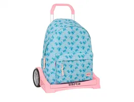 Mochila Escolar Lilo & Stitch Ohana Azul