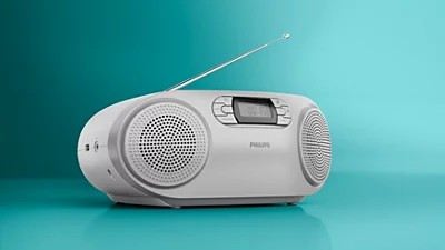 Philips TAZ2000S/10 Radio CD con Bluetooth y USB Plata
