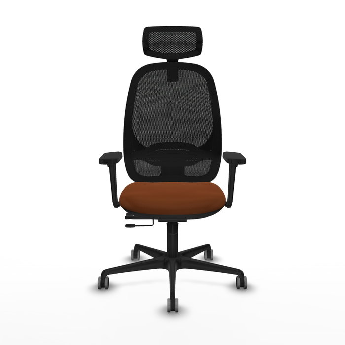 PIQUERAS Y CRESPO Silla de oficina Cilanco con mecanismo Sincro/Traslack Marrón/Negro