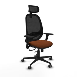 PIQUERAS Y CRESPO Silla de oficina Cilanco con mecanismo Sincro/Traslack Marrón/Negro