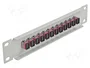 DeLOCK Panel de conexión de fibra óptica 12 puertos SC Simplex 10 pulg. gris/violeta