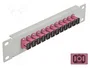 DeLOCK Panel de conexión de fibra óptica 12 puertos SC Simplex 10 pulg. gris/violeta