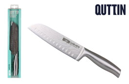 Quttin Cuchillo Santoku con hoja de 17 cm, diseño Waves, largo total 31 cm (4 Unidades)