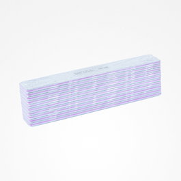 Bifull Lima Acolchada Cuadrada Square White 100/180 Grano Grueso Uñas Porcelana Gel Naturales 10 Unidades