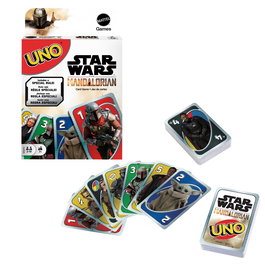 Mattel Games Hjr23 Juego UNO Star Wars The Mandalorian, Mando, Kuiil y Grogu, Cartas de Colección, Edad +7 Años, Idiomas: Inglés, Francés, Alemán, Portugués, Español