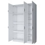 Hanah Home Armario BA104 - 1989 Blanco 145x239x55 cm Fabricado en Tablero de Partículas Recubierto de Melamina