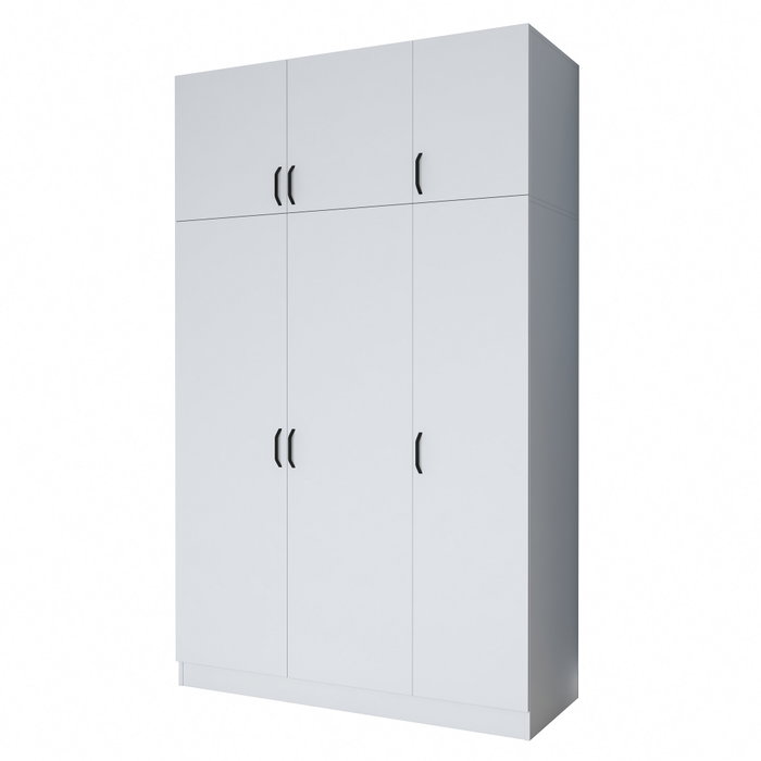 Hanah Home Armario BA104 - 1989 Blanco 145x239x55 cm Fabricado en Tablero de Partículas Recubierto de Melamina