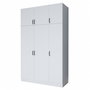 Hanah Home Armario BA104 - 1989 Blanco 145x239x55 cm Fabricado en Tablero de Partículas Recubierto de Melamina