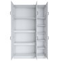 Hanah Home Armario BA104 - 1989 Blanco 145x239x55 cm Fabricado en Tablero de Partículas Recubierto de Melamina