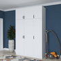 Hanah Home Armario BA104 - 1989 Blanco 145x239x55 cm Fabricado en Tablero de Partículas Recubierto de Melamina
