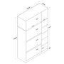 Hanah Home Armario BA104 - 1989 Blanco 145x239x55 cm Fabricado en Tablero de Partículas Recubierto de Melamina
