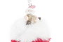 DKD Home Decor Decoracion Colgante Navidad Fantasia Resina Poliester Rojo Blanco Rosa 8 x 10 x 8 cm (12 Unidades)