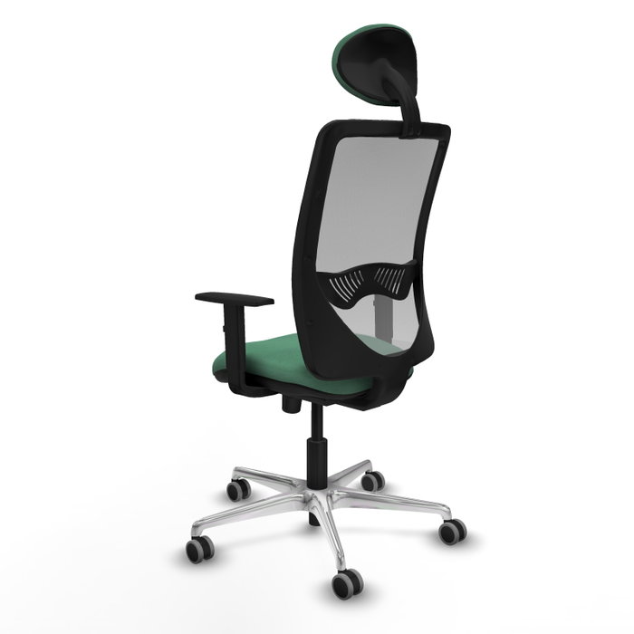 PIQUERAS Y CRESPO Silla de oficina Zulema con mecanismo Sincro, Verde esmeralda y Gris PIQUERAS Y CRESPO Silla de oficina Zulema con mecanismo Sincro, Verde esmeralda y Gris