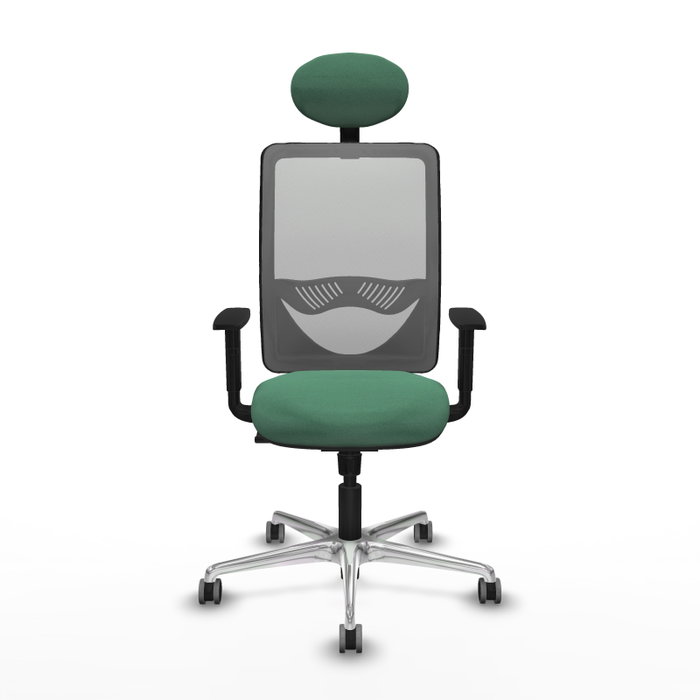 PIQUERAS Y CRESPO Silla de oficina Zulema con mecanismo Sincro, Verde esmeralda y Gris PIQUERAS Y CRESPO Silla de oficina Zulema con mecanismo Sincro, Verde esmeralda y Gris