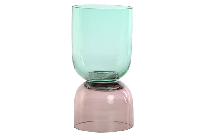 DKD Home Decor Jarrón Bicolor Cristal 10 x 21 x 10 cm DKD Home Decor Jarrón Bicolor Cristal 10 x 21 x 10 cm