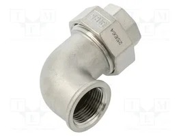 GEBO G316 Codo de 90° Doble Hembra-Hembra G 3/4 de Acero Inoxidable