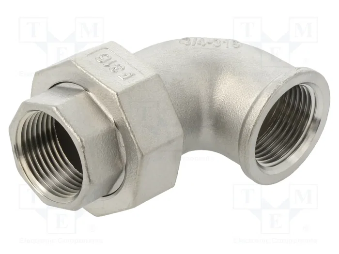 GEBO G316 Codo de 90° Doble Hembra-Hembra G 3/4 de Acero Inoxidable