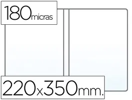 Saro Funda Portadocumentos PVC Transparente 180 micras 220x350mm para Doble Cuarto