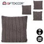 GIFTDECOR Cojín Lana Gris Oscuro 60x60cm Surtido de 4