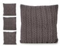GIFTDECOR Cojín Lana Gris Oscuro 60x60cm Surtido de 4