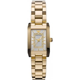 Armani AR3172 Reloj Analógico Dorado con Esfera Blanca