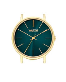 Watxandco WXCA3027 Reloj para Mujer con Esfera Verde y Caja Dorada