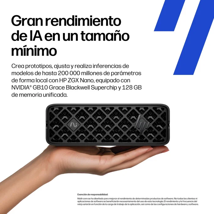 HP ZGX Nano G1n GB10 con 128 GB RAM y 2 TB SSD