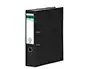 Elba Archivador de Palanca Carton Forrado Folio Negro Lomo 80 mm Rado Chic con 2 Anillas 75 mm