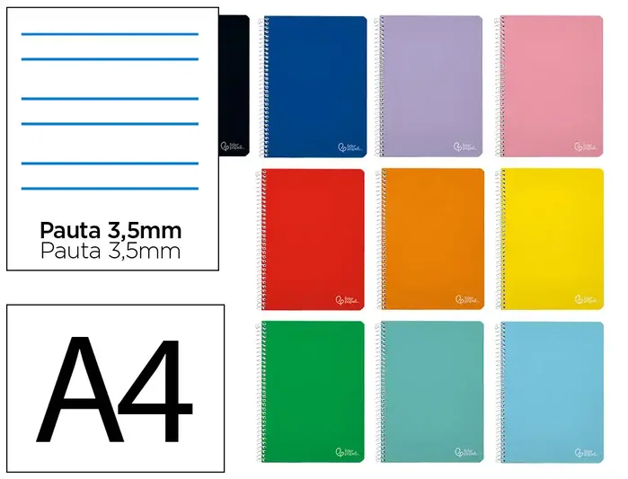 Liderpapel Cuaderno Espiral Witty A4 Tapa Dura Colores Surtidos Liderpapel Cuaderno Espiral Witty A4 Tapa Dura Colores Surtidos